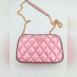 Kate spade glimmer quilted metallic crossbody